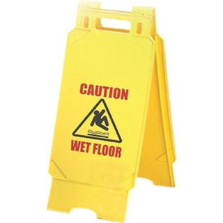 Cleanworks Caution Sign Plastic 'A' Size 55cm, Colour Yellow 8614GB 702201