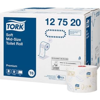 Tork Soft Mid-Size Toilet Roll 90M 2Ply White (CS 27) 127520