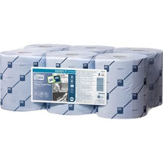 Tork Reflex™ Wiping Paper Plus - Blue - 6 Rolls 473263